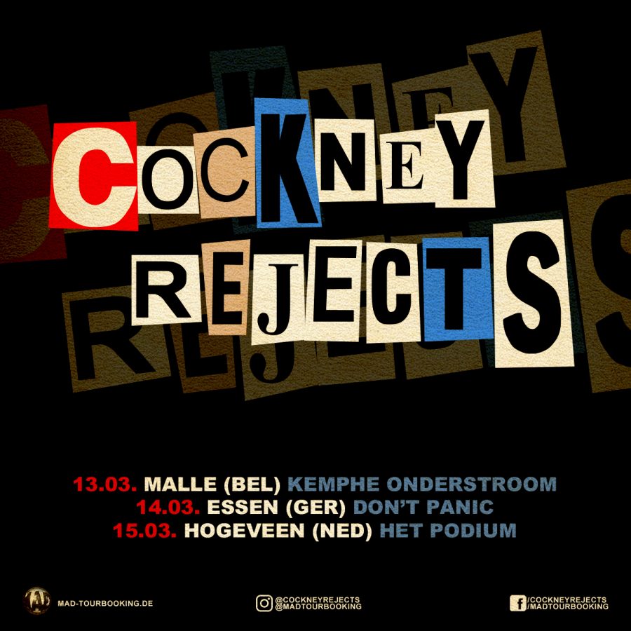 COCKNEY REJECTS  March 2026