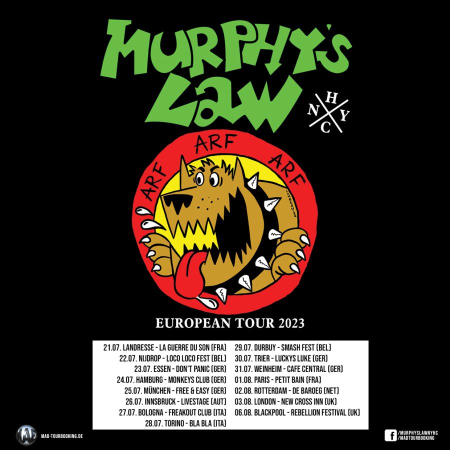 MURPHY'S LAW returning to Europe Summer 2023